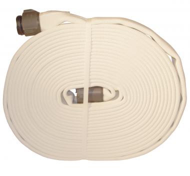 100 ft Armored Textiles Attack Line Fire Hose G52H25HDW100N 2-1/2 Hose Inside Dia White Double Jacket 